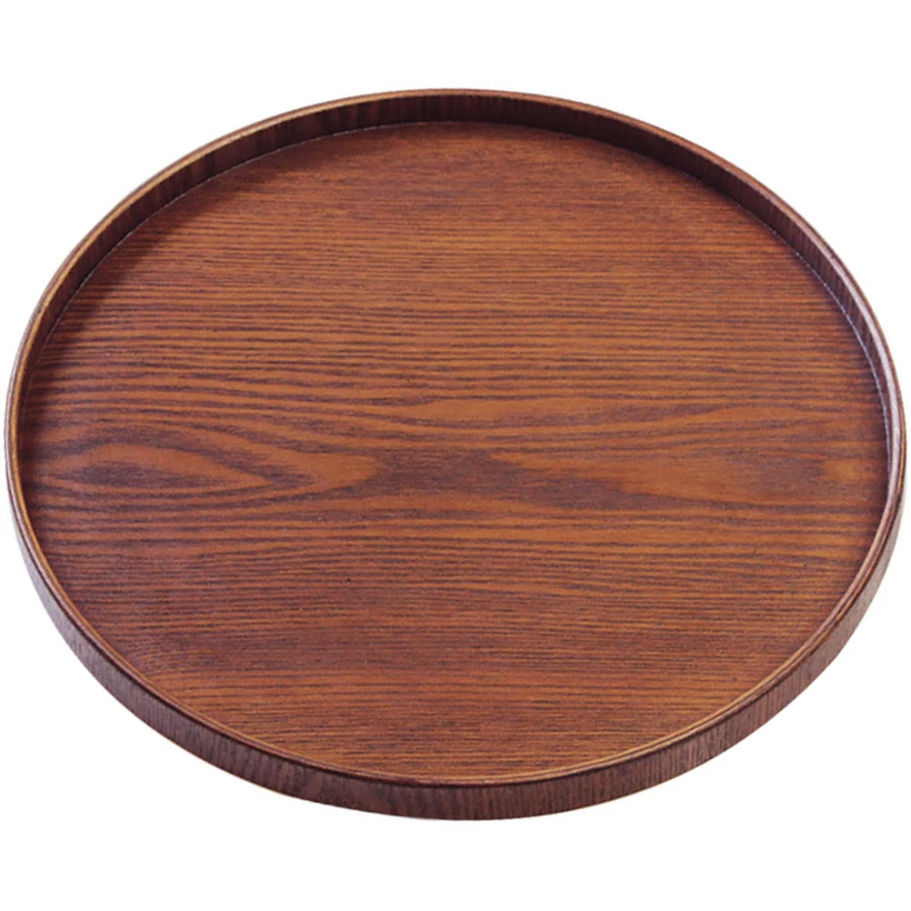 

Wooden Tray Round Japanese Kitchen Table Platter Plate Food ganizing Decorative Storage Serving Trays Wood Plate Platter