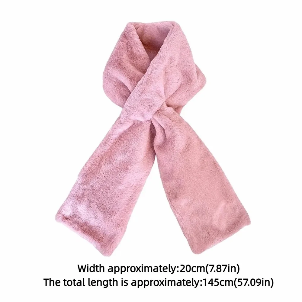 وشاح ناعم مع جيب بسحاب مخفي، مقاوم للرياح لتخزين الهاتف، وشاح طويل دافئ، سميك للحماية من البرد، وشاح من الفرو الصناعي