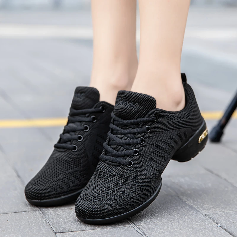 

Sports Feature Soft Outsole Breath Dance Shoes Sneakers For Woman Practice Shoes Modern Dance Jazz Shoes