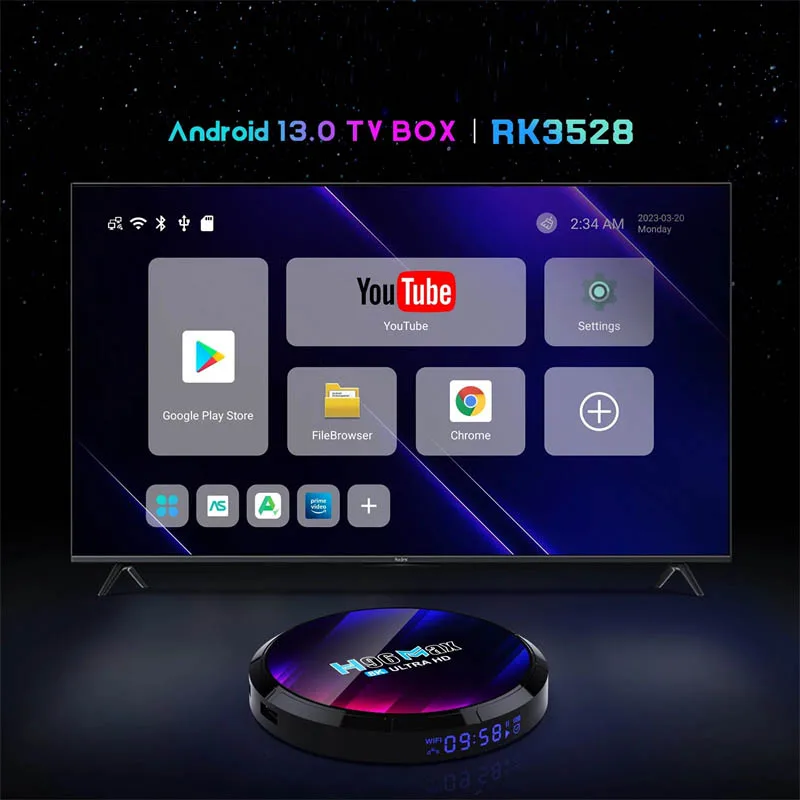 حار Android TV Box RK3528 Android Box 2.4G/5.8G WiFi6 BT5.0 4K مجموعة الفيديو أعلى TV Box فك تشفير وتشغيل 8K 24Fps