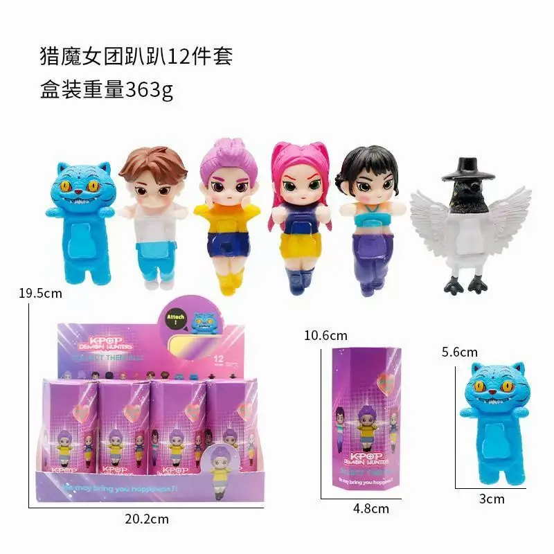 Caja ciega coreana K Pop Demon Hunters, figura de Anime Huntrix, adorno para teléfono Kawaii, bolsa sorpresa misteriosa, regalo coleccionable para fanáticos