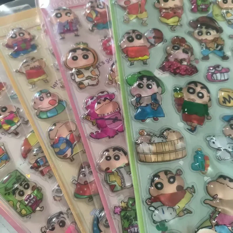 Crayon Shin-chan Relief Stickers Cartoon Originality Children Reward Stickers Fashion Delicate Personality Decorative Stickers