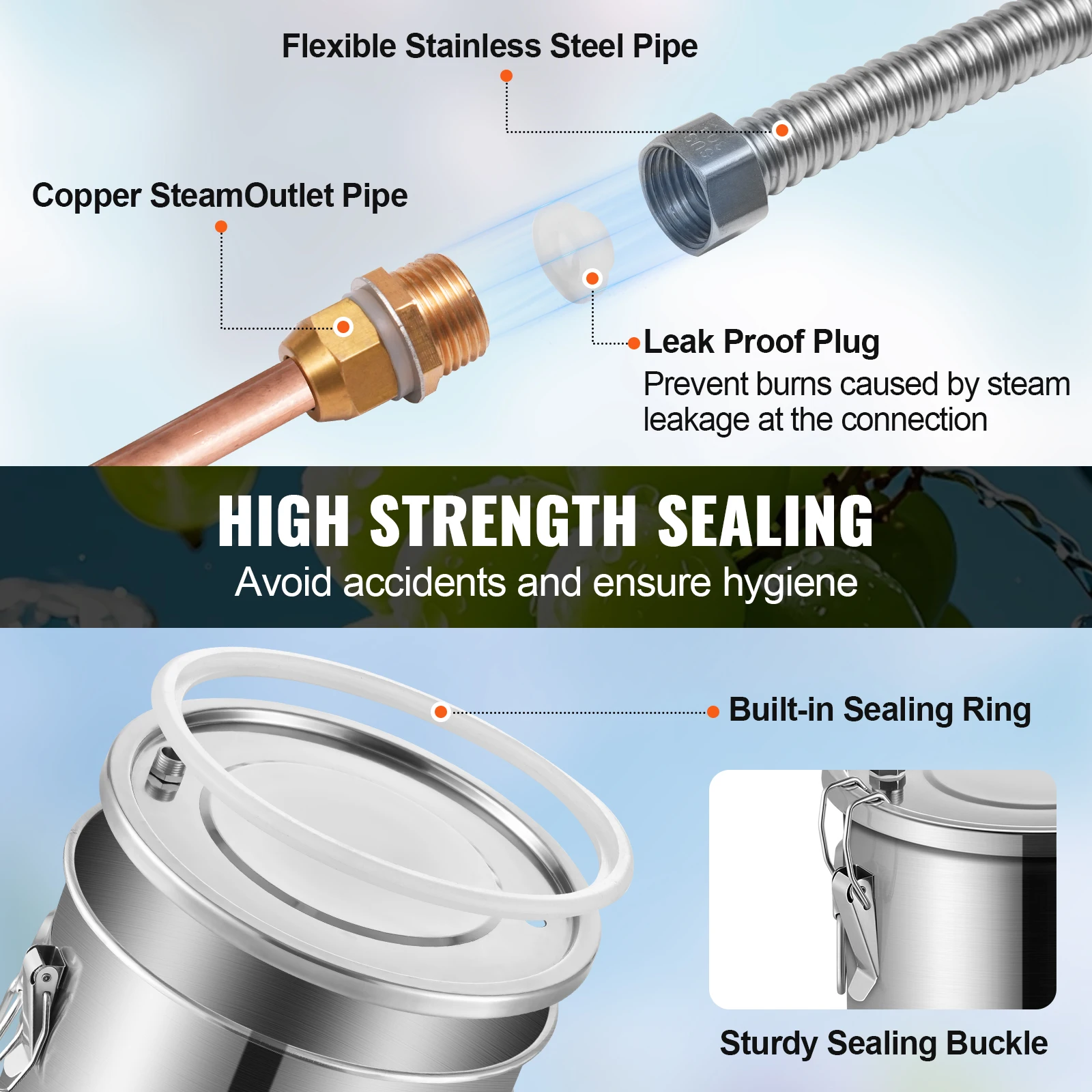 SucceBuy الكحول لا يزال 3 8 جالون مياه الفولاذ المقاوم للصدأ الكحول المقطر ث/لفائف التبريد المنزل تخمير تكرير Fermenta للنبيذ #5