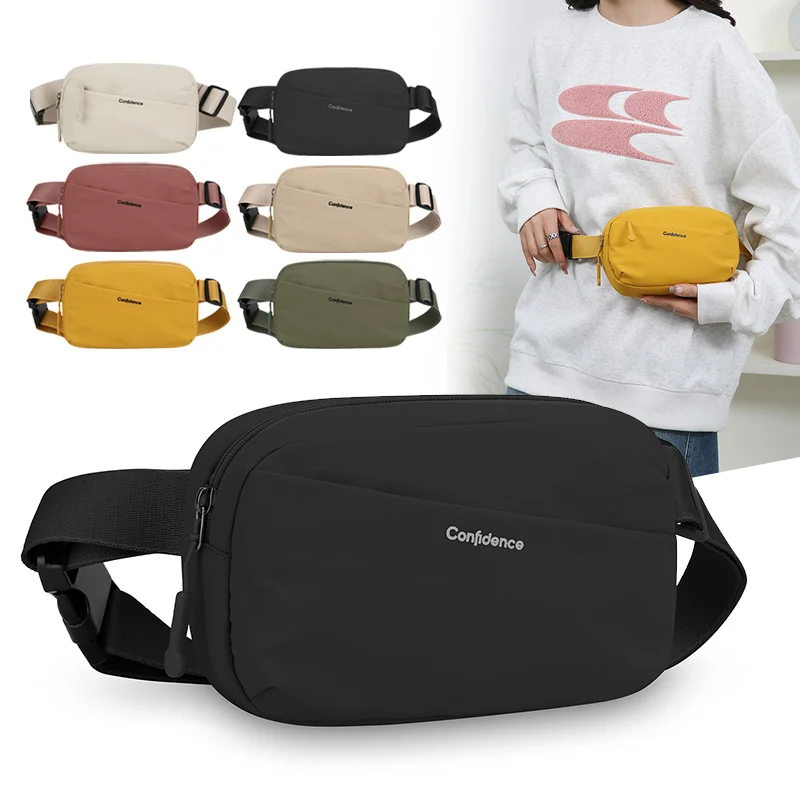 

Men's Women's Crossbody Bag Waterproof Multi-Pocket Nylon Waist Chest Sling Pouch Running Travel Sports Daily Commute Organizer