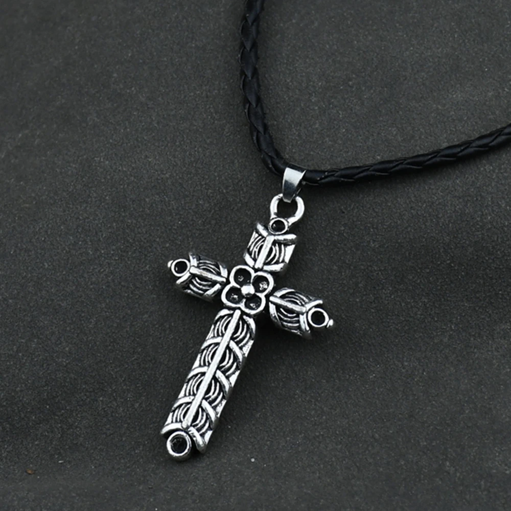 Amulet Necklace - Double side Viking Necklace Athelstan\'s Cross Ragnar Indian Jewelry Men Women Pendant Vikings Antiquing