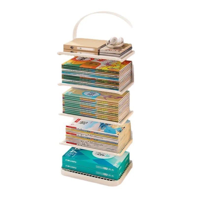 AOLIVIYA Subject Classification Shelf Student Desktop Book Storage Shelf Desk A4 File Organizing Artifact Layered Bookshelf