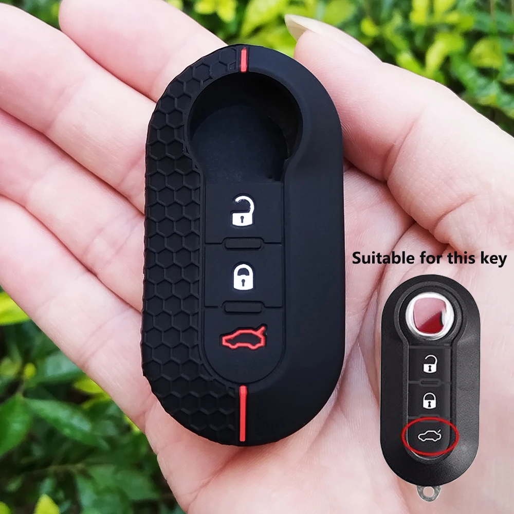 For Peugeot Boxer For Citroen Jumper For Fiat 500 Panda Ducato 500L Punto Lancia Musa Silicone Key Case Remote Fob Car Key Cover