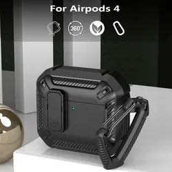 Luxury Switch Earphone Case For Airpods 4 Pro 2 3 Case Shockproof Cover For Apple AirPods Pro 2 3 1 Cases Accessories Keychain
