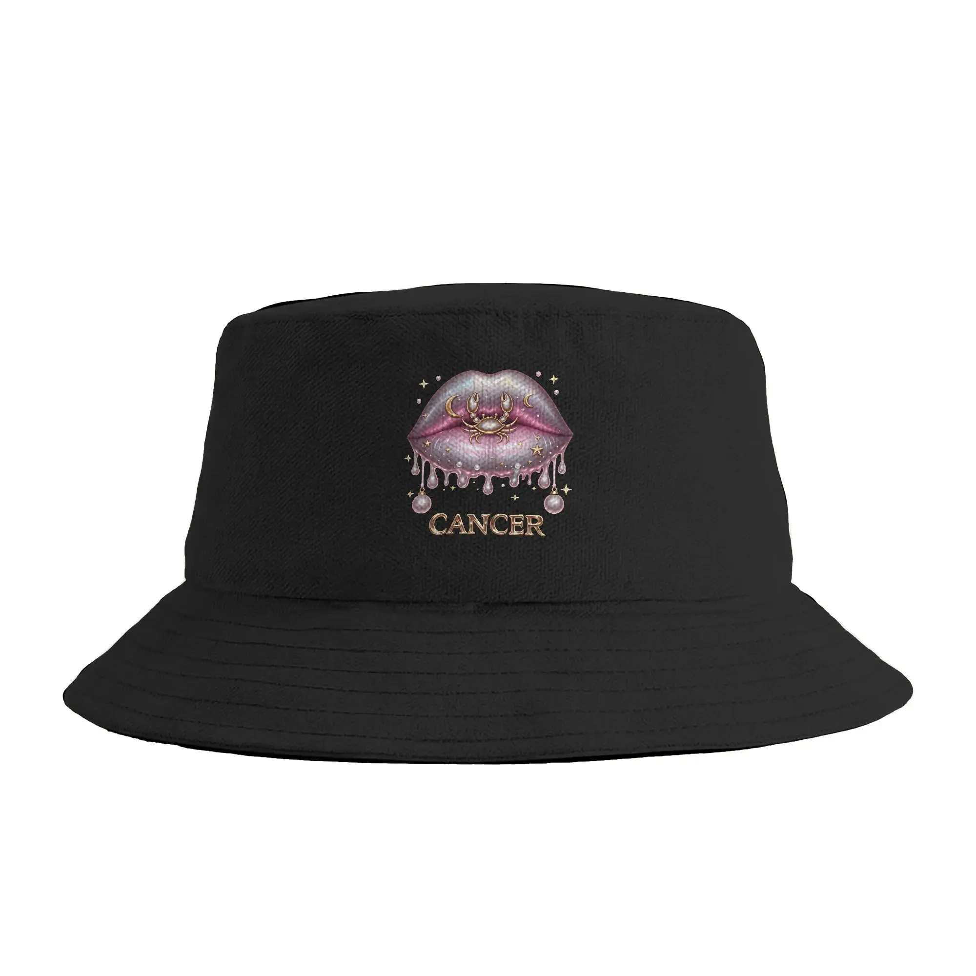 Cancer Queen Girl Zodiac Sign Horoscope Birthday Bucket Hat Outdoor Fisherman Caps Portable Vacation Sun Hats Classic Design Cap