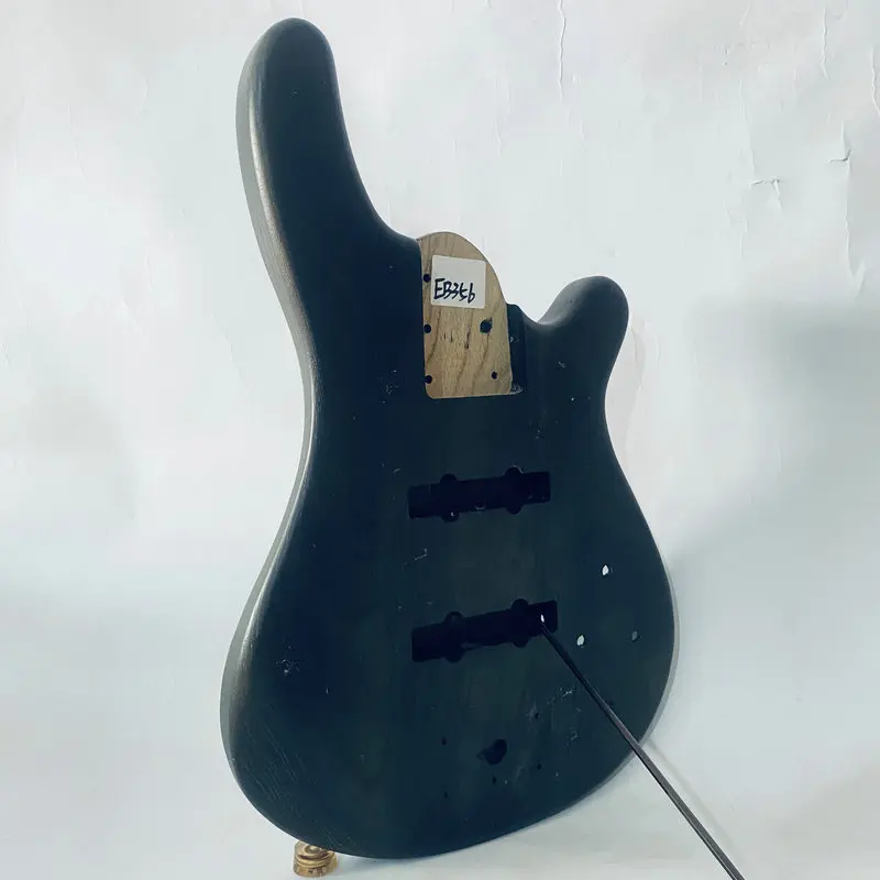 EB356  Solid ASH Wood 5 Strings Electric Bass Body Active JB Pickups DIY Replace Bass Parts Transparent Black Color