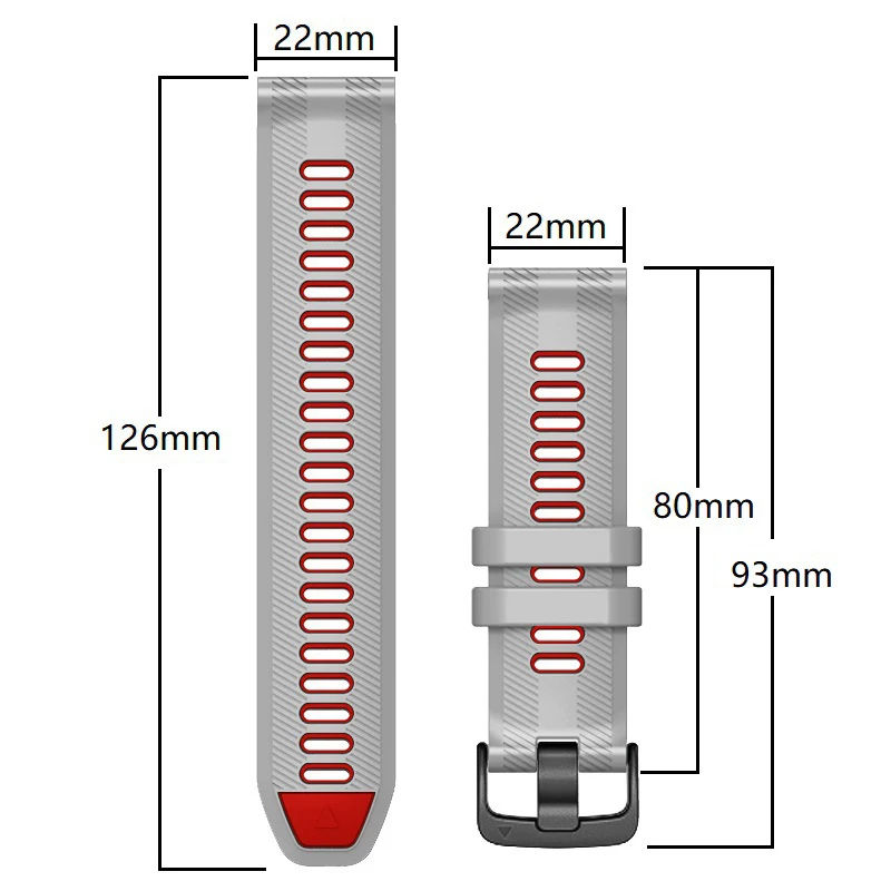핫 22mm 실리콘 스트랩 가민 포러너 970 965 955 솔라 945 935 745 투톤 스포츠 시계 밴드 브레이슬릿 벨트 액세서리