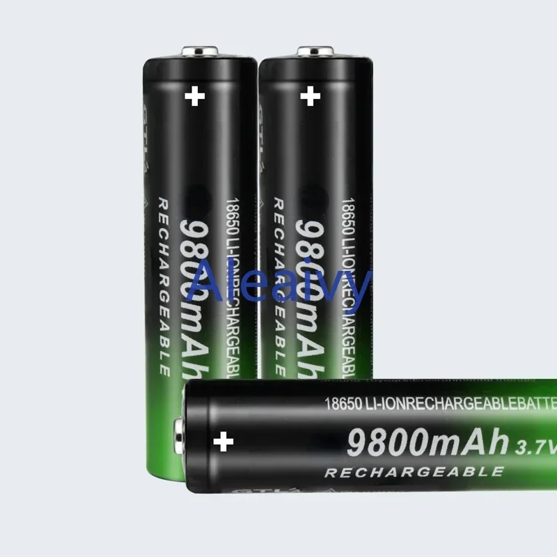 High Quality 18650 Li-ion Battery 3.7V 9800mAh - New Fast Charging, for Flashlight, Charging Batteries, Free Delivery, Reusable,