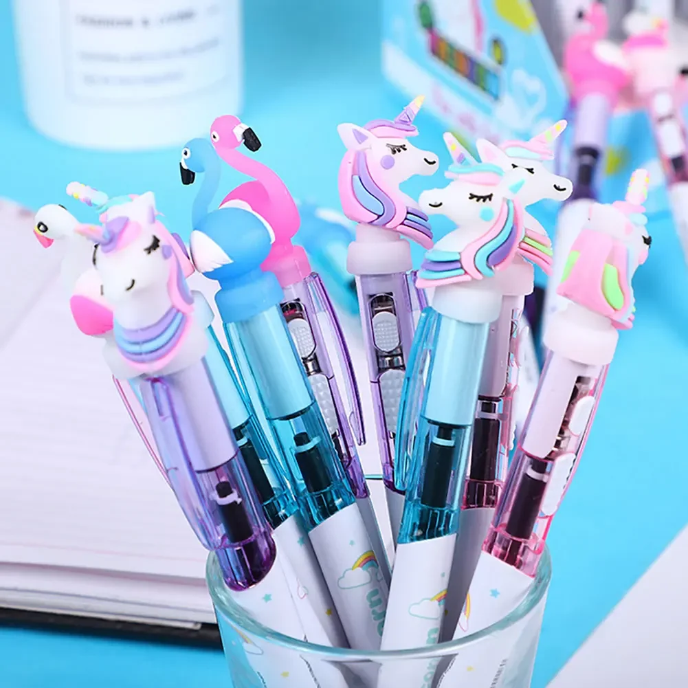 Cute  0.5mm Ballpoint Pen With Light Cute Writing Pen Students Office Stationery School Ballpoint Pens Supplies Gift