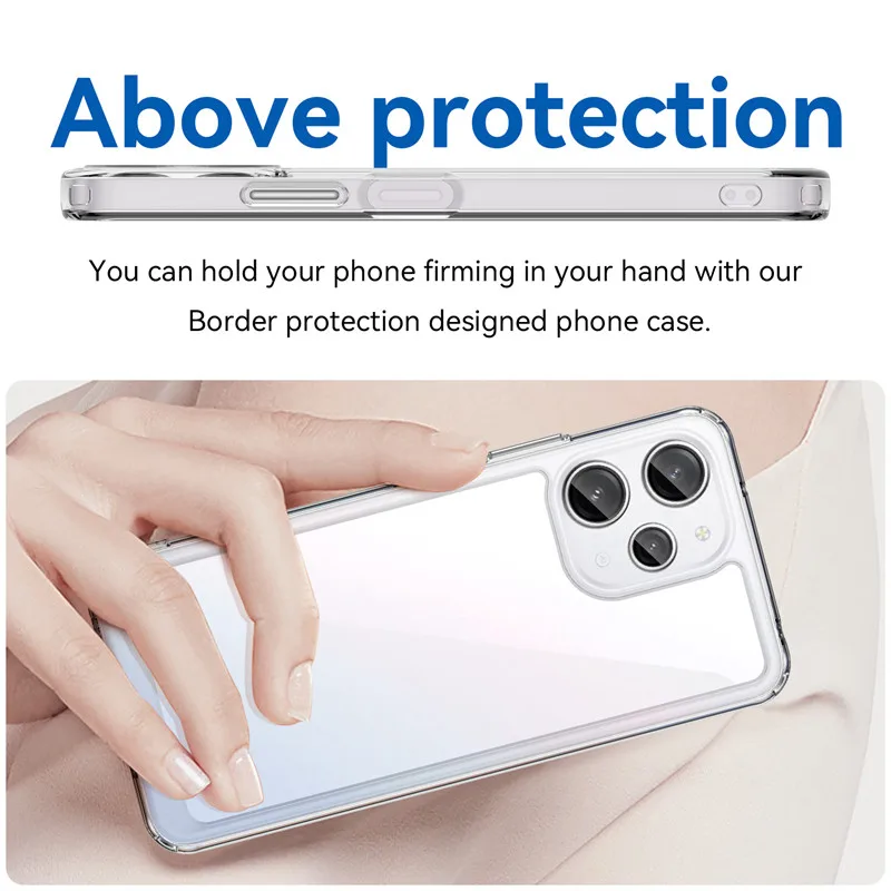 For Xiaomi Redmi 12 Case Xiaomi Redmi 12 4G 5G Cover Luxury Shockproof Hard PC TPU Silicone Phone Back Cover For Xiaomi Redmi 12 image 4