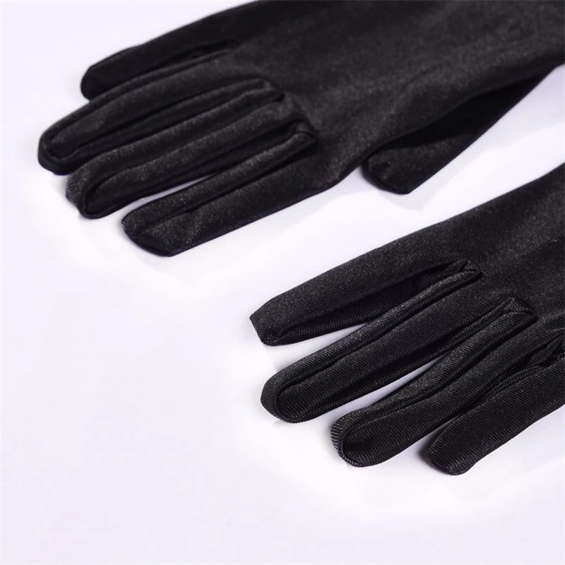 Guantes largos de satén para mujer, manoplas de colores sólidos para fiesta de noche y graduación, Otoño e Invierno