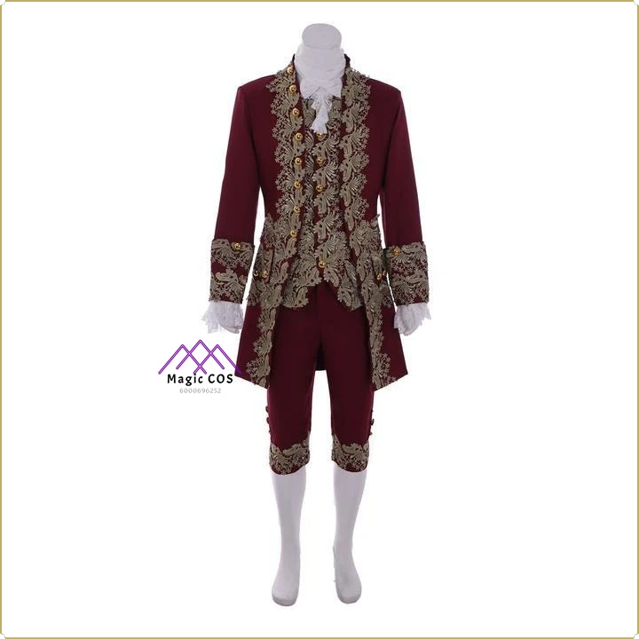 

High Quality Noble Cosplay Costume -European Court Prince Men's Retro Gorgeous Style Full Set Anime Clothes Halloween Party Suit
