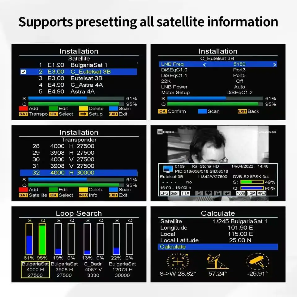 GTMEDIA V8 Finder2 + حقيبة مكتشف الأقمار الصناعية متر DVB-S/S2/S2X 1080P 3.5 بوصة عالية الوضوح TFT LCD شاشة H.264 4000mAh ليثيوم أيون #5