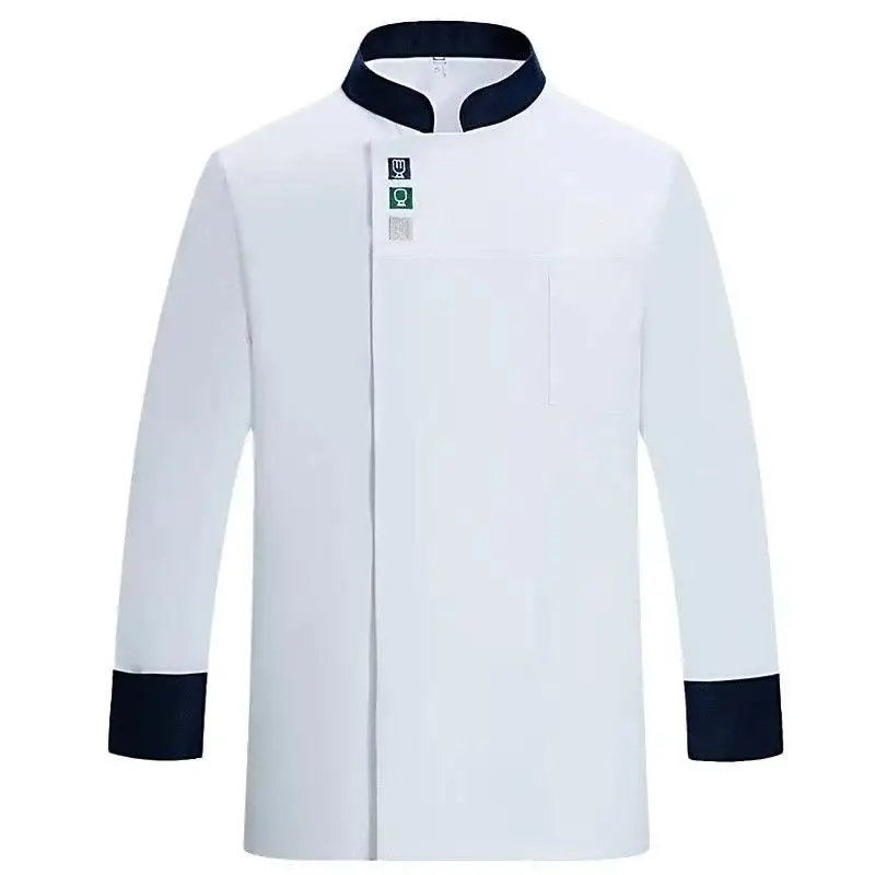 Autumn Winter Catering Chef Uniform Long Sleeved Workwear Printed With Logo Baking Restaurant Kitchen Clothes Jacket
