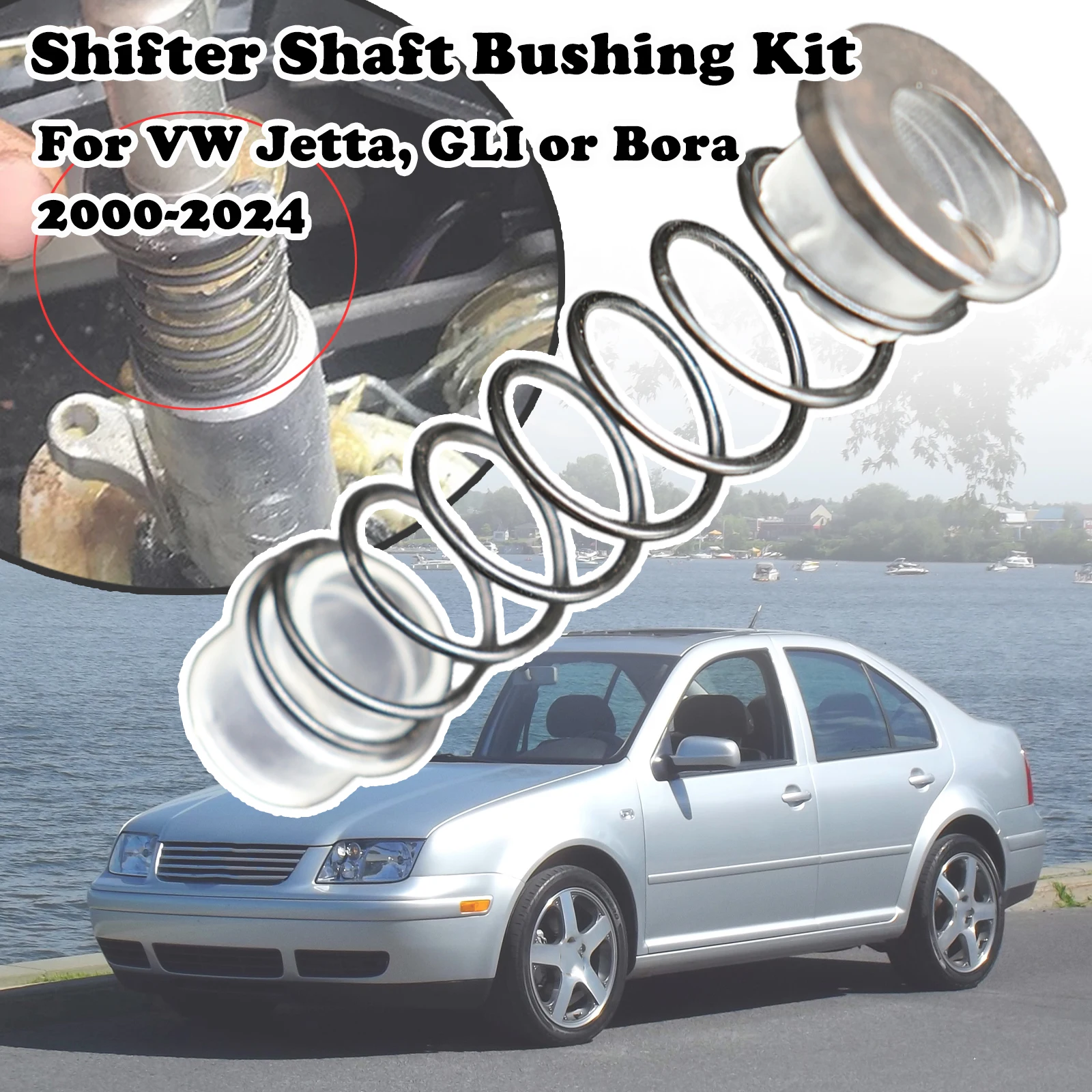 

Rubber Manual Gearbox Lever Shifter Shaft Bushing Kit For VW Jetta, GLI or Bora Reverse Gear Shifting Issue Fix Spare Parts 2000