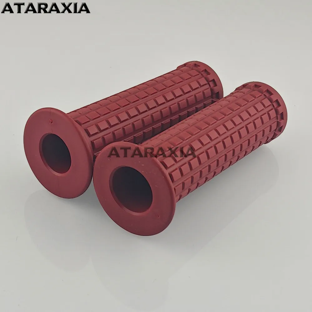 Cafe Race Motorcycle Handlebar Grip Retro Rubber Handle Bar Non Slip Unviersal Vintage Grip 22MM 7/8" handlebar cafe racer moto view 5