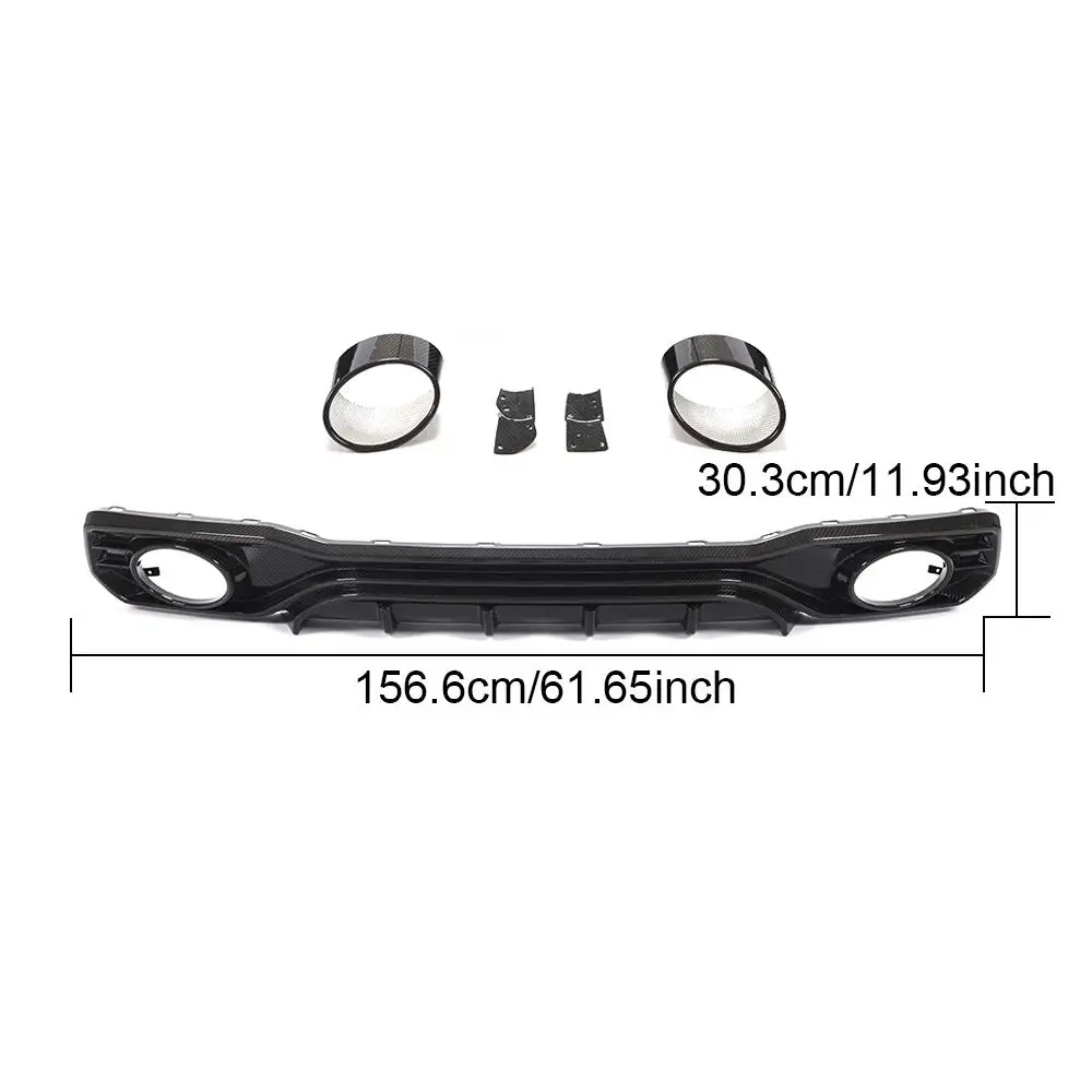 Luxus für Audi A7 Sportback S Linie S7 Fließheck 4-Türer 2019-2021 Carbon Fiber Hinten Diffusor Lip Ändern auto Stoßstangen