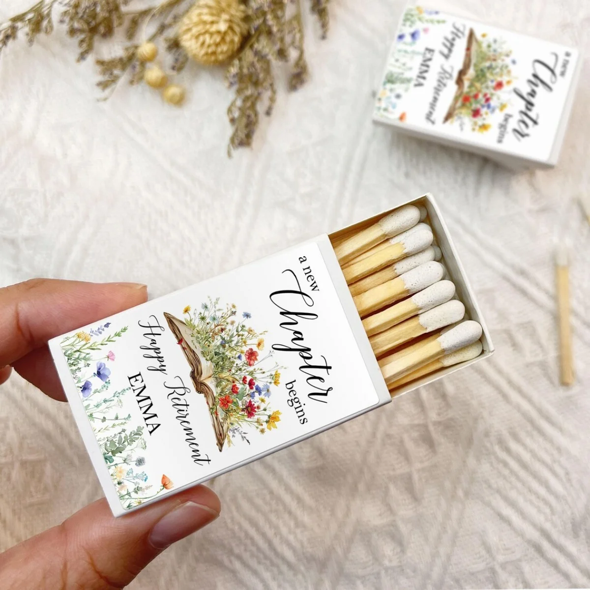 

Персонализированный подарок для спичек на пенсию, новые начинающие глава, тетради для поздравлений на пенсию, сувениры для спичек для медсестры на пенсии/Te