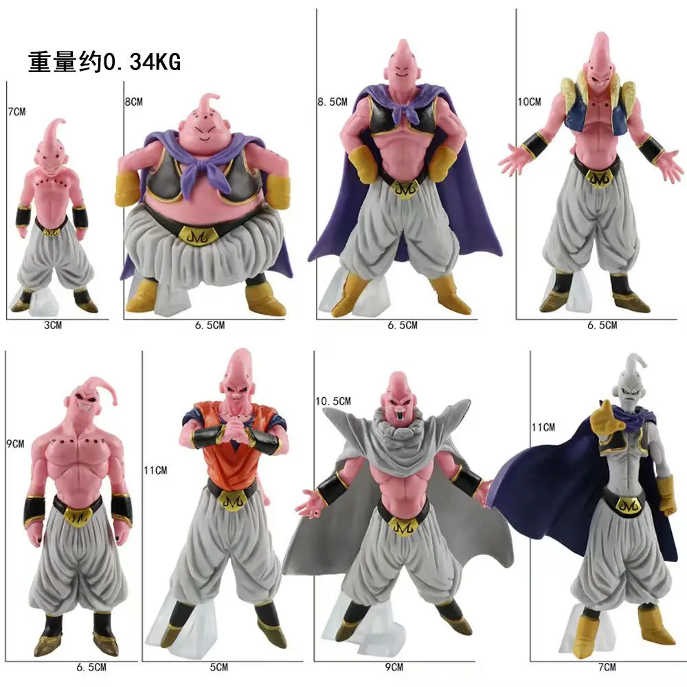 Dragon Ball Majin Buu Cartoon Cute Figure Model Kawaii 2D Mini Figure Toy Desktop Ornament Toy Animation Peripheral Wholesale view 2