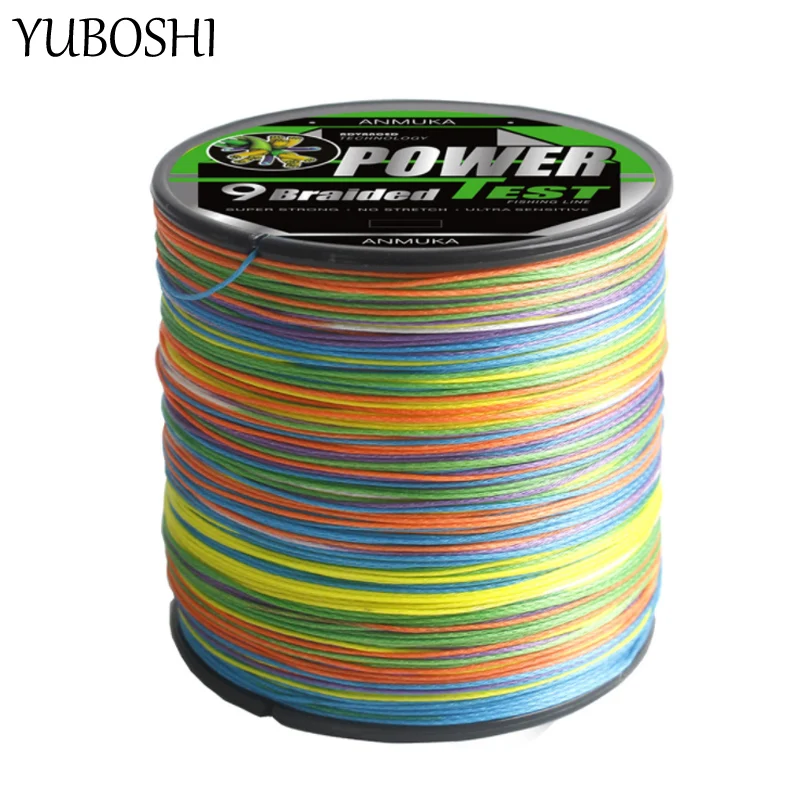 

YUBOSHI High Quality 500M PE Fishing Line 9 Strand Japanese Smooth Sea Bass 7.6KG-43.5KG Multifilament Braided Line