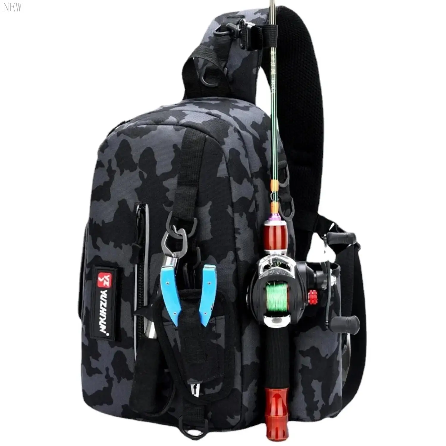 

New Lure Multi-functional One-shoulder Backpack Waterproof Fishing Rod Fishing Outdoor Fishing Equipment