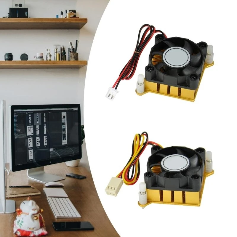 D0UA Aluminium Heatsink Fin Coolers DC5V 12V 40mm DC5V 12VFan for PC Northbridge Chipset Cooling and Small Electronics