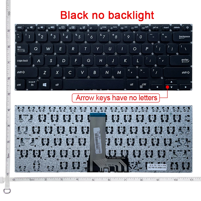 لوحة مفاتيح الكمبيوتر المحمول الأمريكية ل ASUS VivoBook R423 V4000U V4000D V4000F R424 R424F R424FA A412 A412D A412FL A412DA X412 X412FA X412U