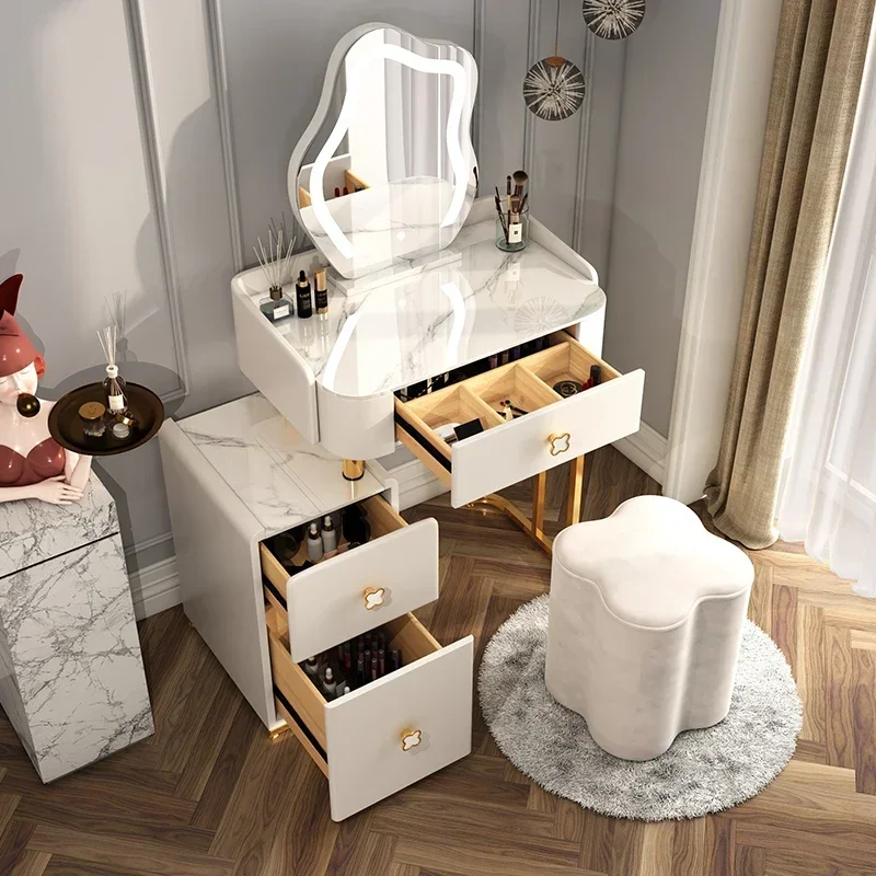 

Makeup Beauty Vanity Table Drawer Storage Nordic Luxury Vanity Table Mirror Bedroom Coiffeuse De Chambre Home Furniture