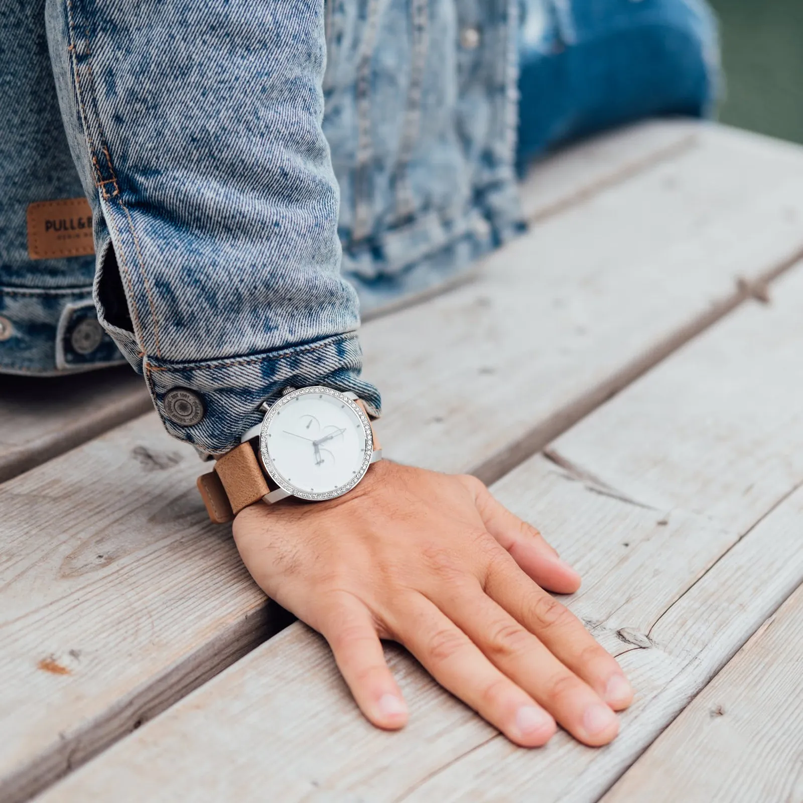 Smartwatch Ring Watches - حلقة حماية مرصعة بالماس من سبائك