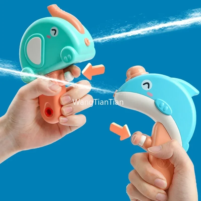 Cartoon Children Dinosaur Water Gun Bath Toy Squeezing Water Gun Baby Shower Bathroom Playing Water Outdoor Sprinkler Toy Gift