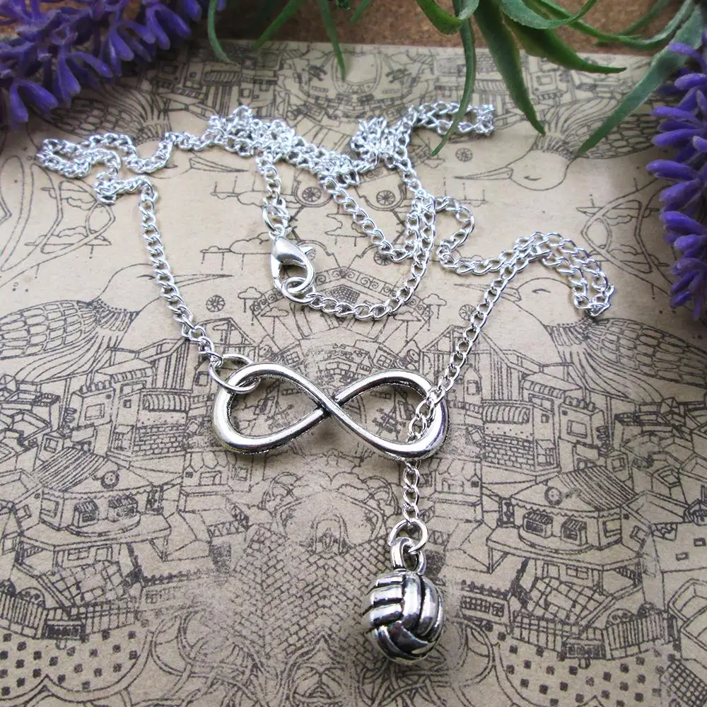 

Sports Lover Volleyball Personalized DIY Charm Necklace Unique Handmade Jewelry Gift For Her Custom Trendy Design