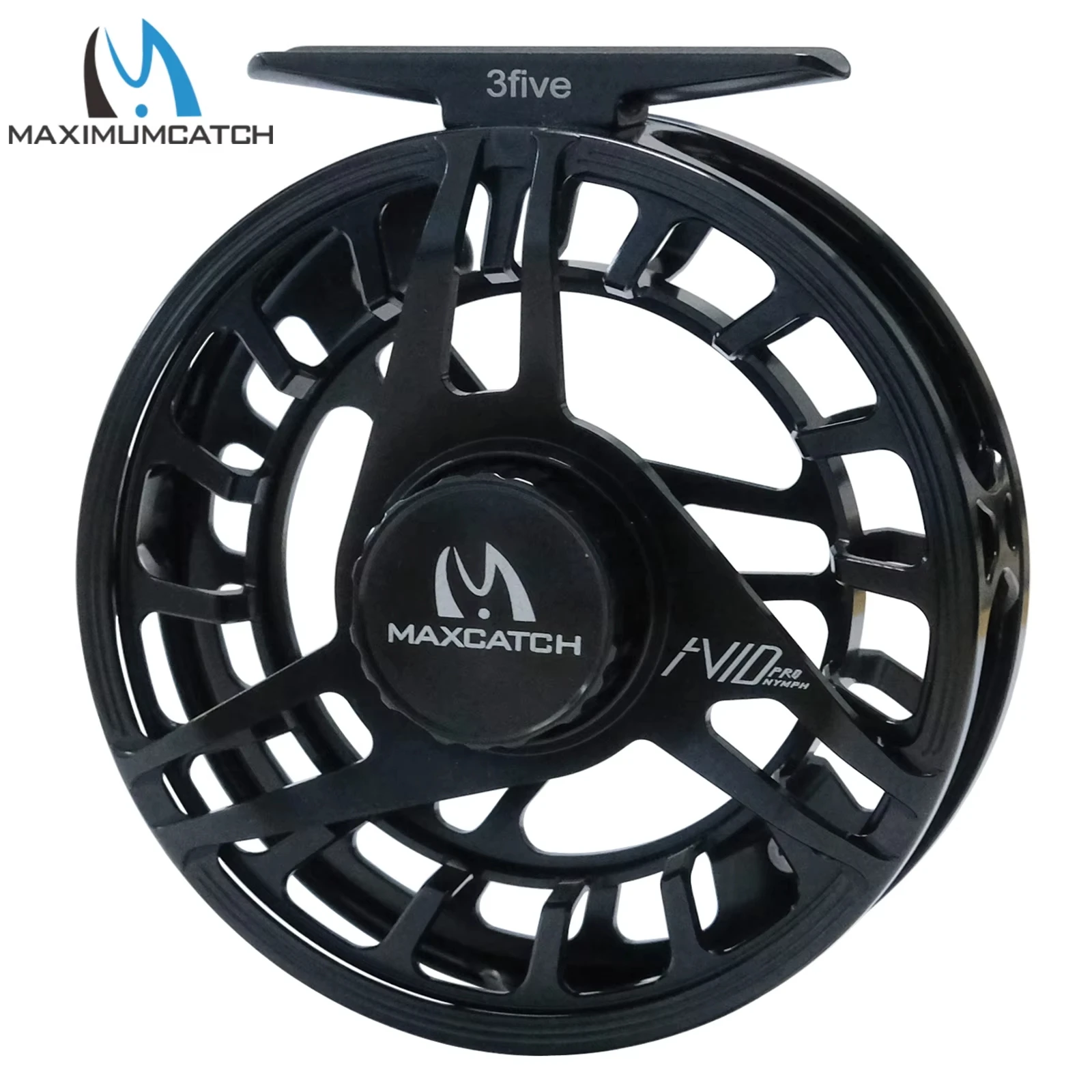 MAXCATCH AVID PRO Nymph Fly Reel 2/3/5WT Full Frame CNC Machined Aluminum Large Arbor Fly Fishing Reel for Euro Nymphing