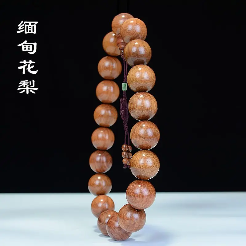 Myanmar Rosewood 20/25/30mm Buddha Beads Large Arhat Beads Handheld Prayer Beads Solid Wood Car Rearview Mirror Large Pendant