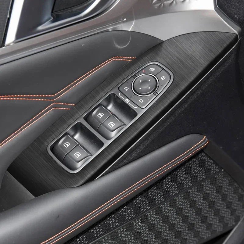 

Car Carbon Interior Sticker Auto Lifting Window Panel Decal Gear Inner Door Protective Film For GWM HAVAL F7 2024-Present LHD