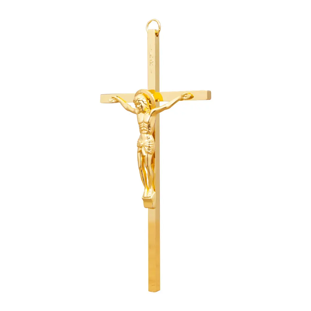 New INRI Crucifix Pendant Gold Silver Jesus Corpus Cross Necklace Wall Hanging Catholic Christian Religious Baptism Holy Gift