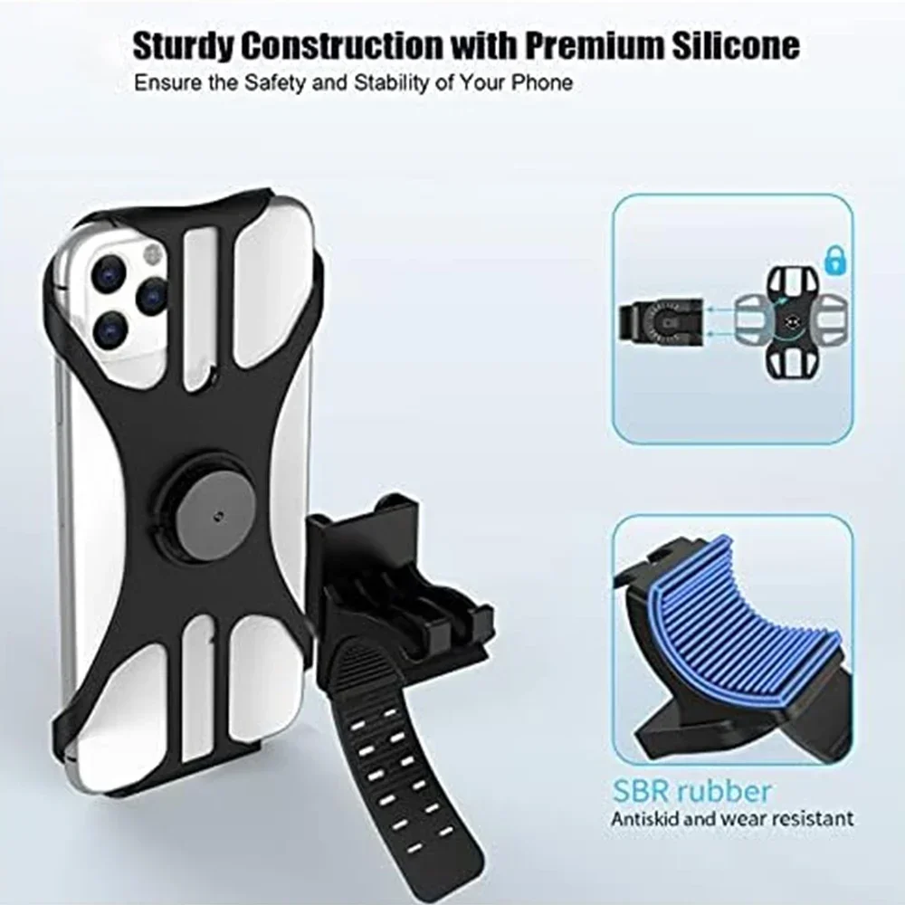 360° Removable Phone Holder Universal Phone Mount for Bicycle Motorcycle Scooter Phone Mount for 4\