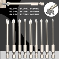 Magnetic Phillips Electric Screwdriver Bits Set 1/4 Inch Hex Shank S2 Alloy Steel Cross Head Screwdriver Bit Power Driver Tool