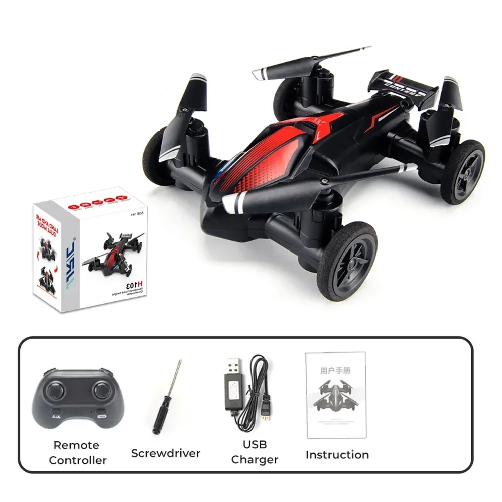 JJRC samolot Mini-dron powietrzny samolot dwufunkcyjny Mini czteroosiowy pilot zdalnego sterowania przewracający się bezzałogowy pojazd zabawka