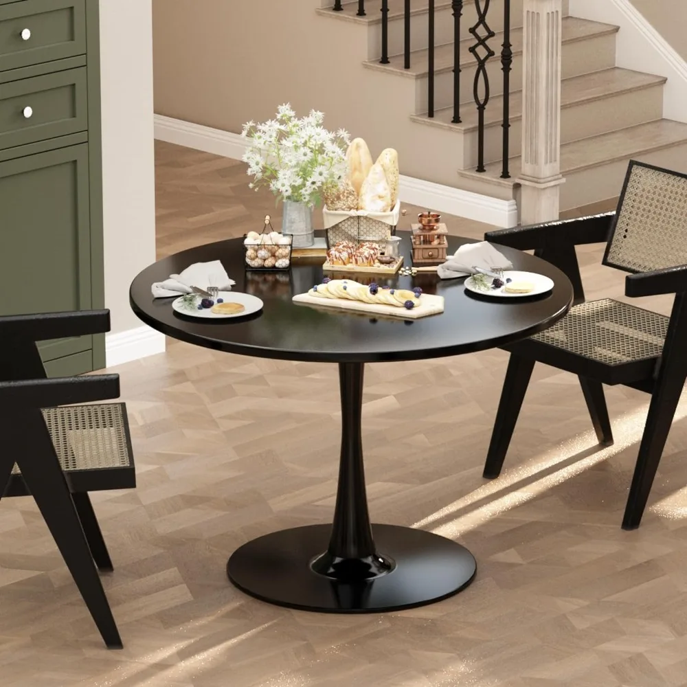 32 Inch Round Dining Table, Black Tulip Dining Table Tulip Table W/0.71