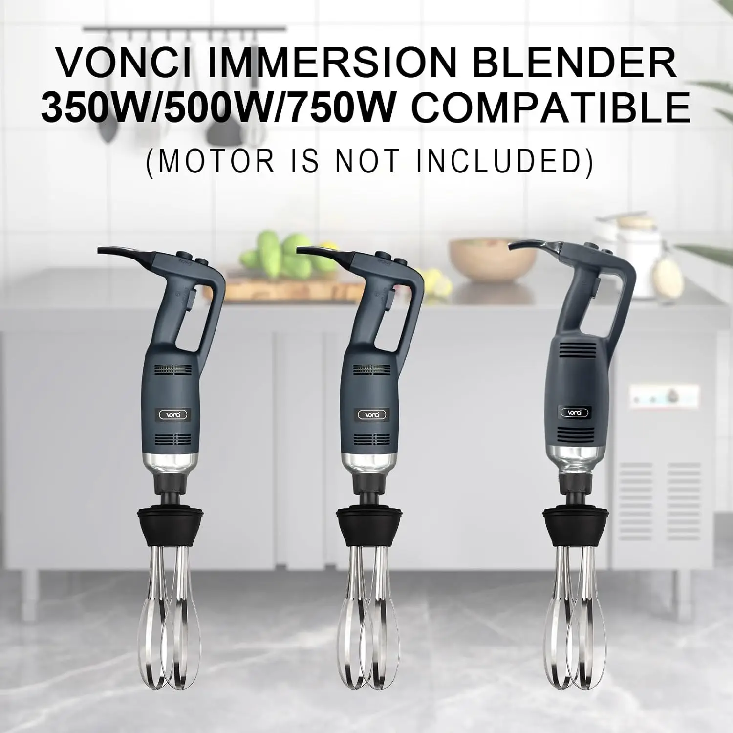 مرفق خفق قابل للفصل مقاس 10 بوصة. خلاط غمر تجاري 350 وات، 500 وات و750 وات متوافق مع.