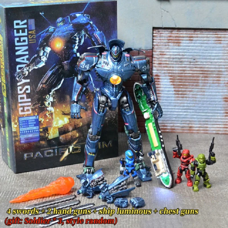 

Hot 20cm Pacific Rim Mecha Model Striker Eureka Gipsy Danger Mech Action Figure Movable Joints With Led Light Deluxe Gifts Toys