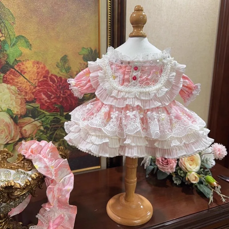 Ubranka dla lalek bawełnianych 20CM 10CM 15CM 40CM, słodki styl różowy, ubranka dla lalek reborn 50-55cm, darmowa wysyłka