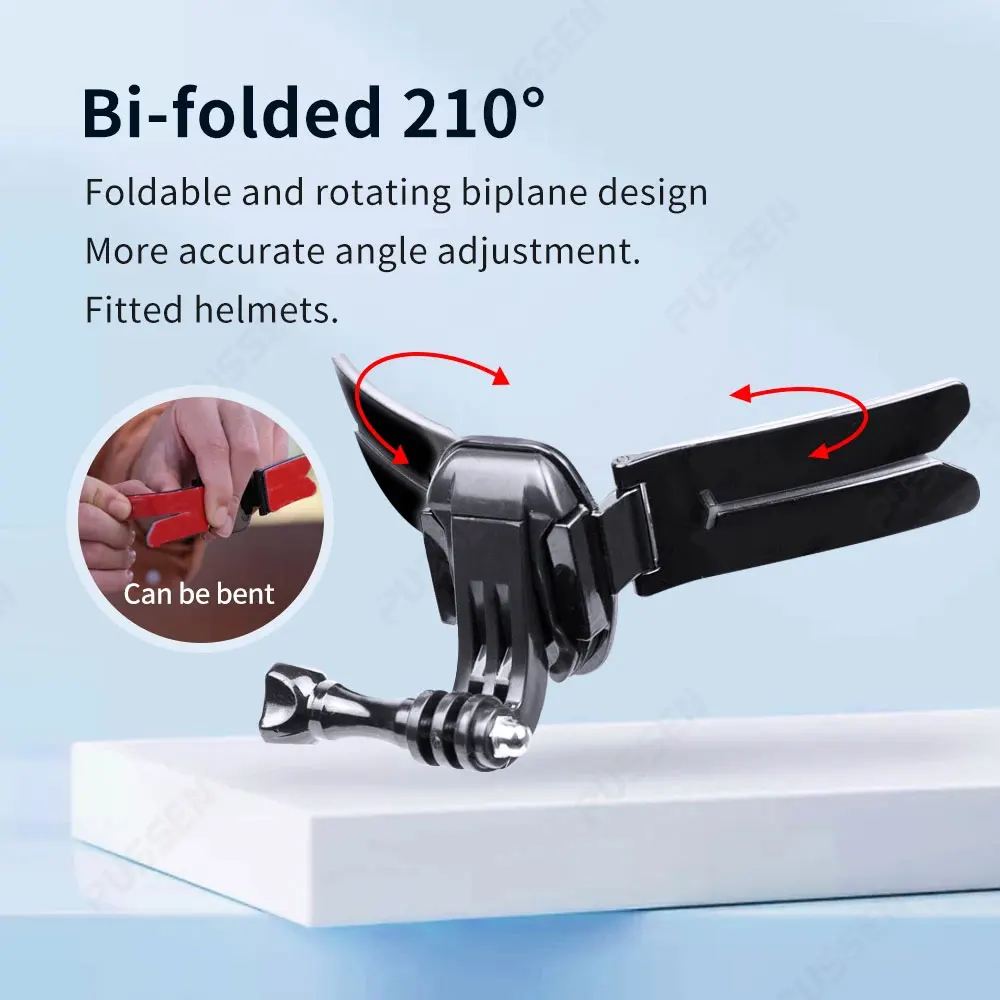 Motorcycle Helmet Chin Stand Mount Holder for GoPro Hero 7 8 9 10 Full Face Holder for Insta360 DJI Action Camera Accessories
