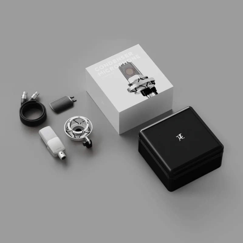Professional V8 Audio Sound Card Podcast Condenser Microphone Set