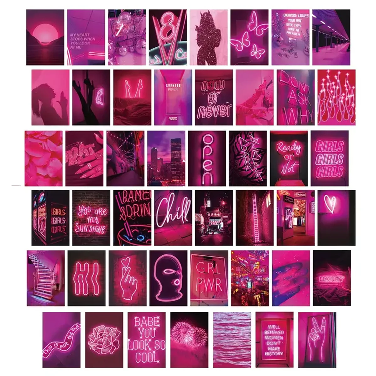 50PCS 4X6 Inch Photo Collage Kit for Wall Aesthetic Décor Beach Aesthetic Posters & Aesthetic Pictures