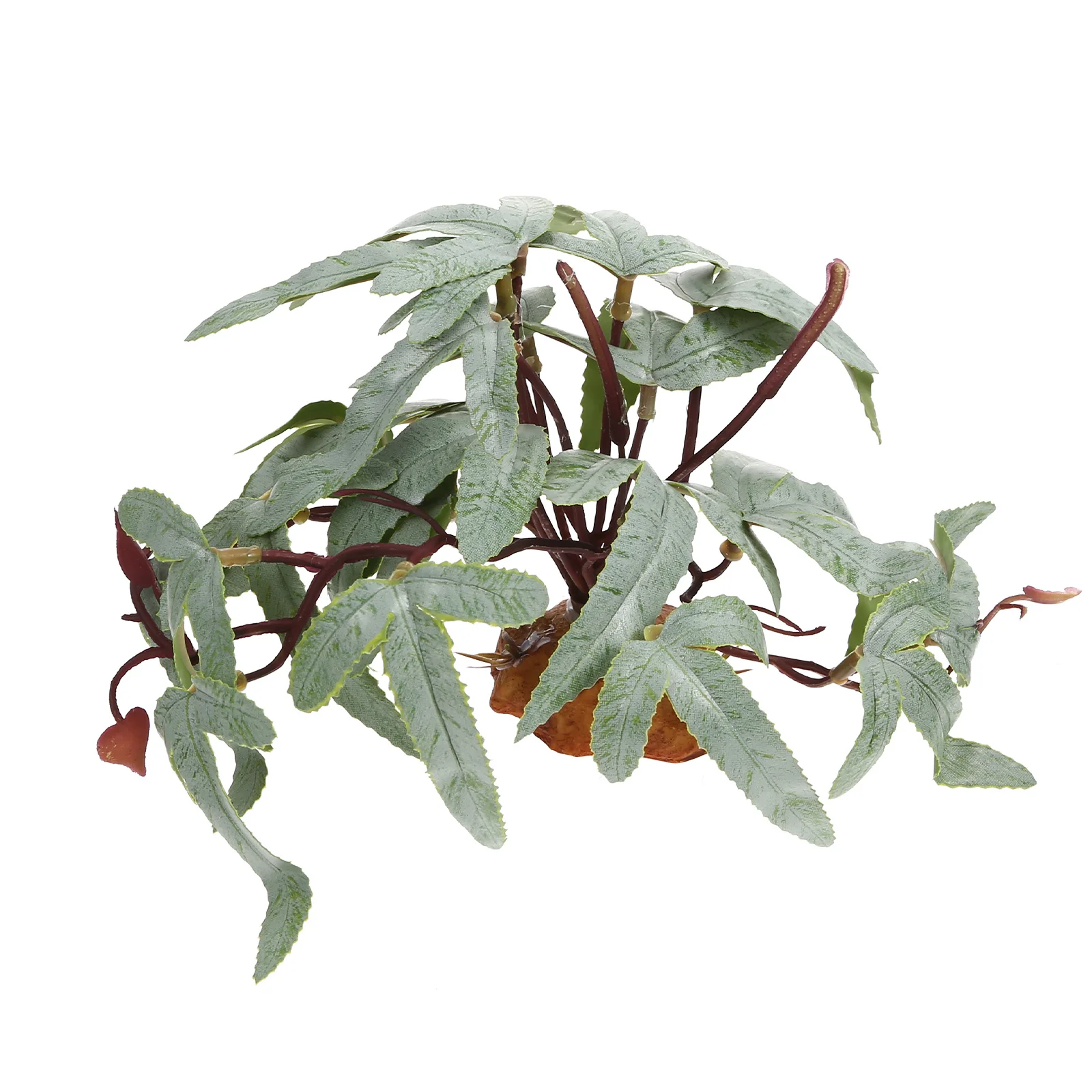 نباتات مقلدة لصندوق الزواحف نباتات خضراء اصطناعية واقعية من الراتنج البلاستيكي ديكور حوض السمك لوازم المناظر الطبيعية #1